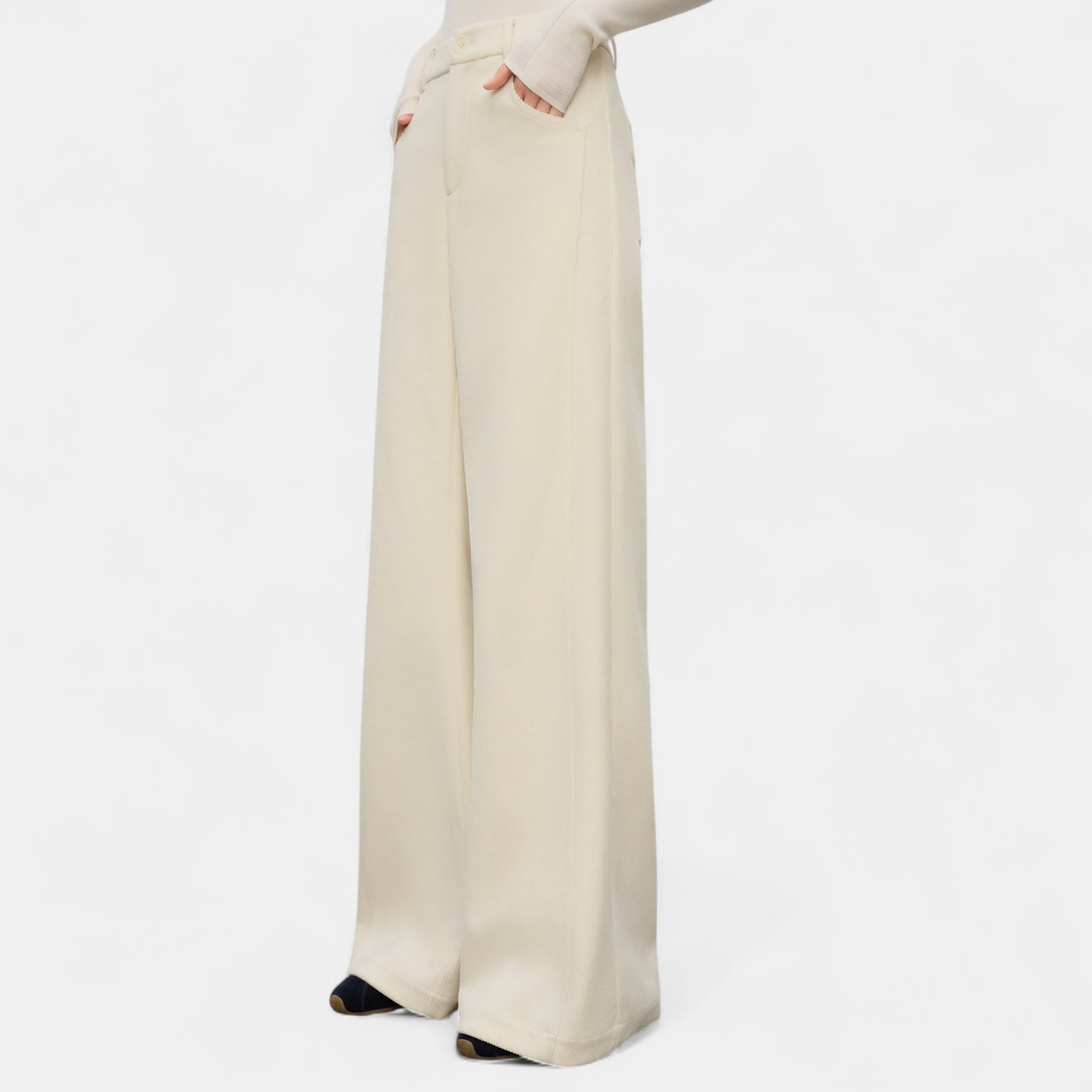 Cendare Women's Corduroy Wide Leg Trousers