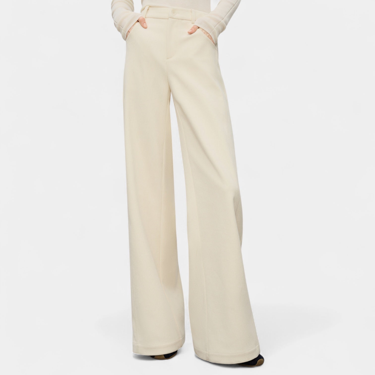 Cendare Women's Corduroy Wide Leg Trousers