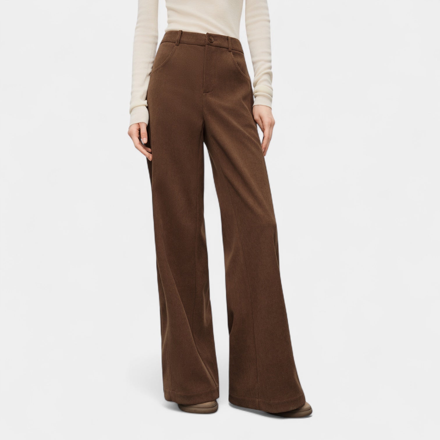 Cendare Women's Corduroy Wide Leg Trousers